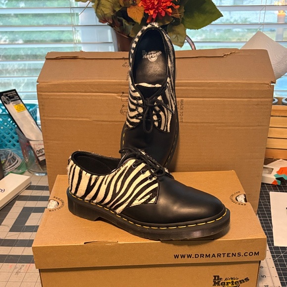 Dr. Martens Black and White Zebra Flats - Picture 8 of 8